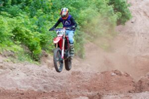 Shane Bandola Crystal Falls bike in air